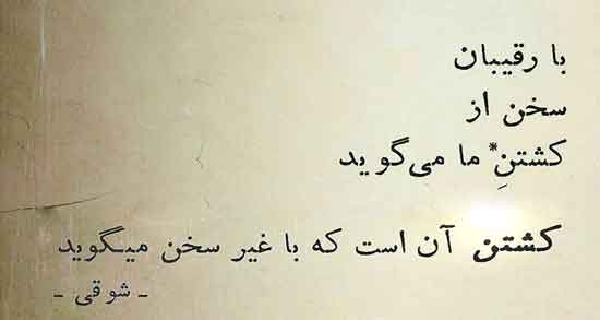 متن در مورد کشتن ؛ مجموعه ای از اشعار درباره کشتن