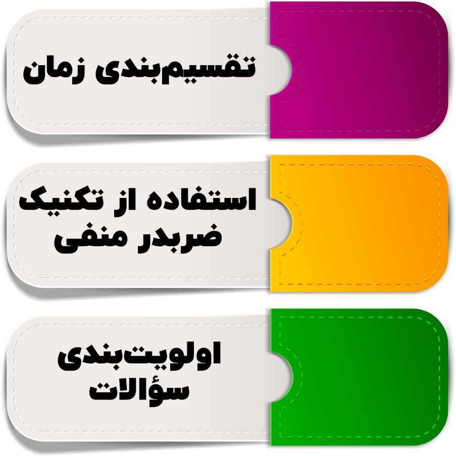 راه های مدیریت زمان در آزمون تستی