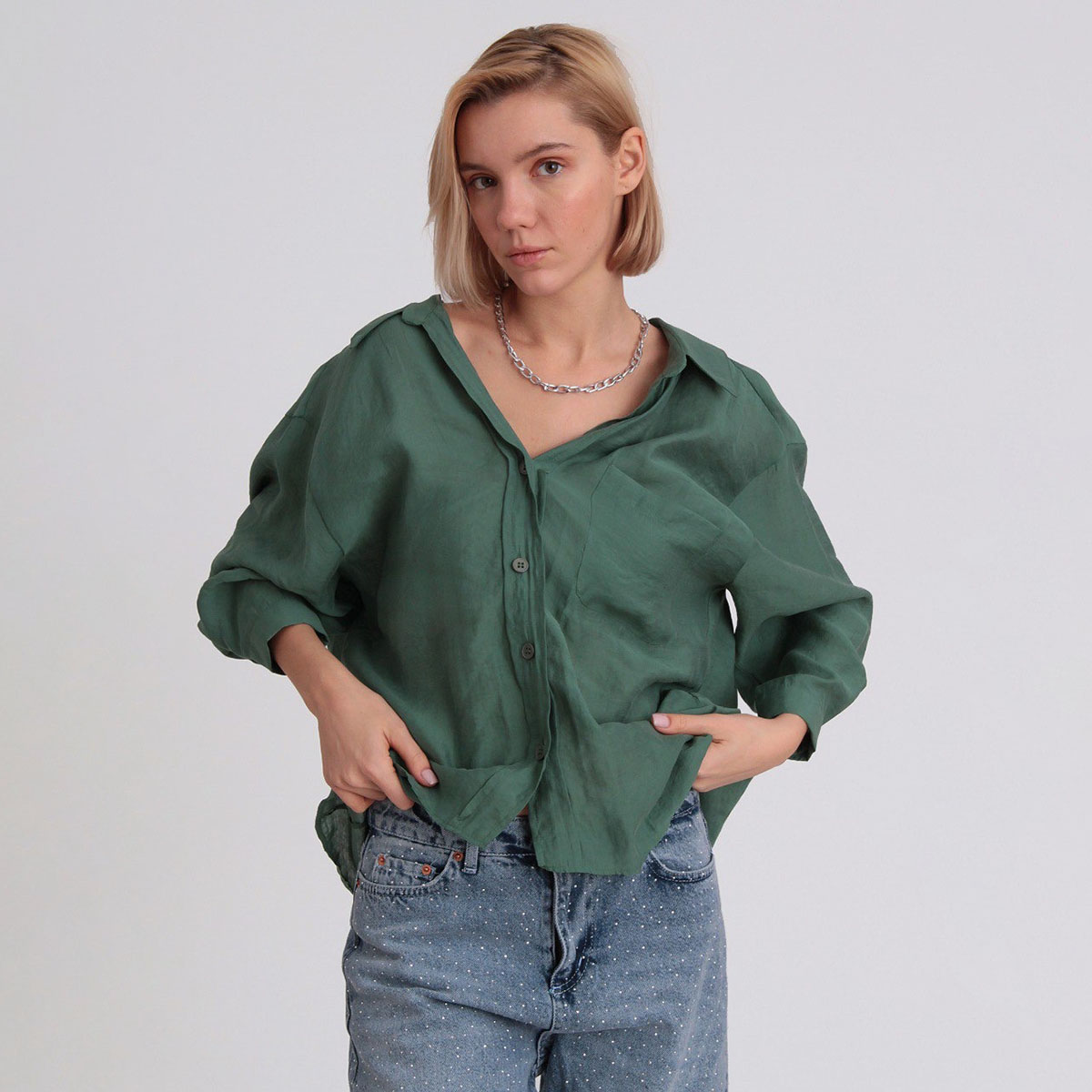عکس شومیز پری سبز