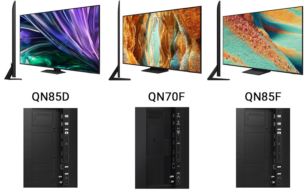 مقایسه تلویزیون QN85F و QN85D و QN70F