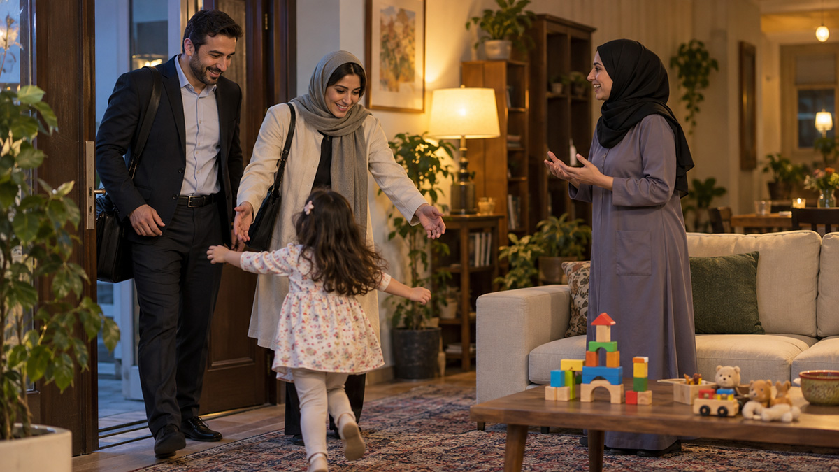 یک نمونه برنامه روزانه برای مراقبت از کودک در ساعات کاری
