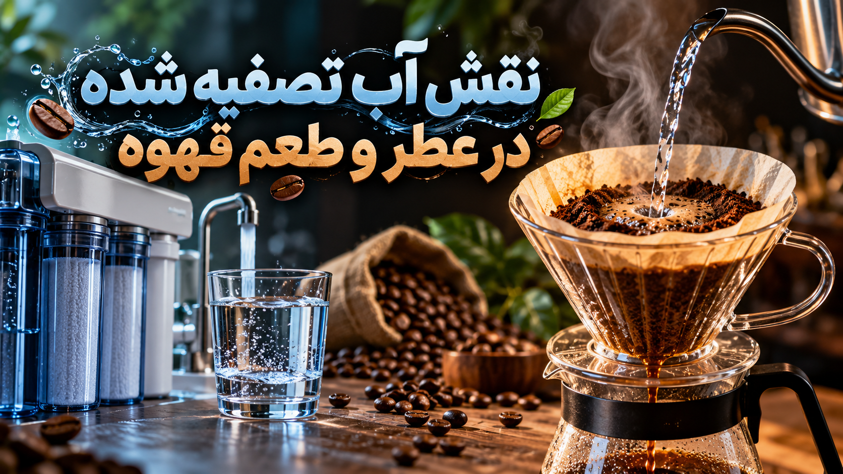 نقش آب تصفیه شده در عطر و طعم قهوه