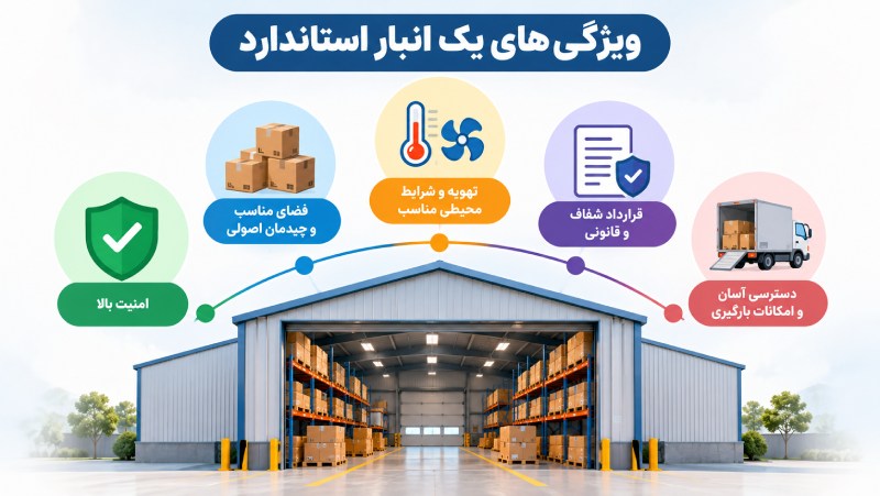 ویژگی هایی که یک انبار استاندارد باید داشته باشد